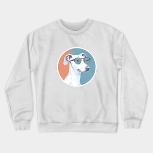 Whippet Wearing Sunglasses Crewneck Sweatshirt